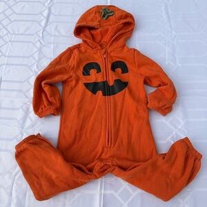 Orange Pumpkin Hooded Toddler Onesie from Old Navy Size 18-24 months